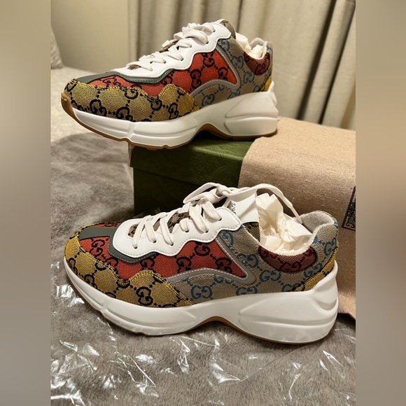 GUCCI Rhyton 'GG Multi Orange' sneaker - Picture 1 of 7
